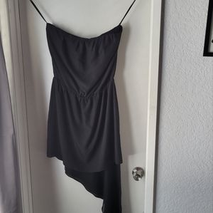 Black strapless dress